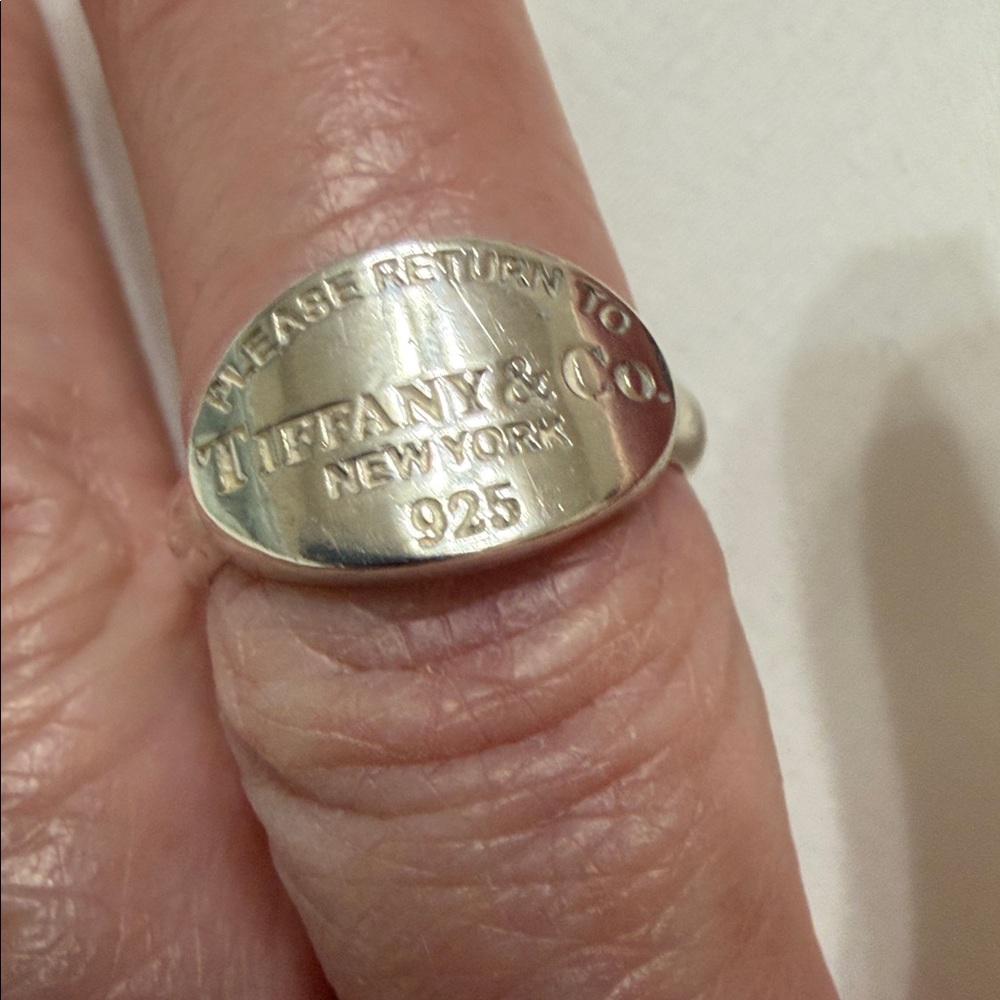 Tiffany & Co. Sterling Silver Engraved Ring